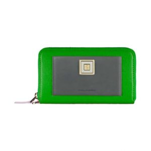 Portafoglio Donna Con Porta iPhone5 In Pelle Piquadro Verde Verde Rosa - Linea Ofelia - AC3131WO1/VERO