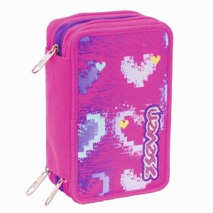 Astuccio Seven Girl 3 Zip BRIGHTHEART Rosa