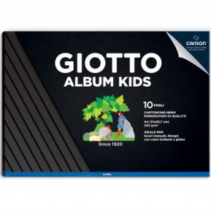 Giotto Album A4 Kids per disegno 10F 220gr Cartoncino nero