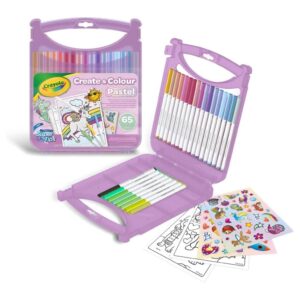Crayola Pastel Set Valigetta Pennarelli Lavabili SuperTips Confezione 65 pezzi Colori Assortiti