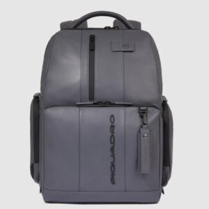 Zaino Piquadro fast-check porta PC/iPad in pelle Urban grigio su linait